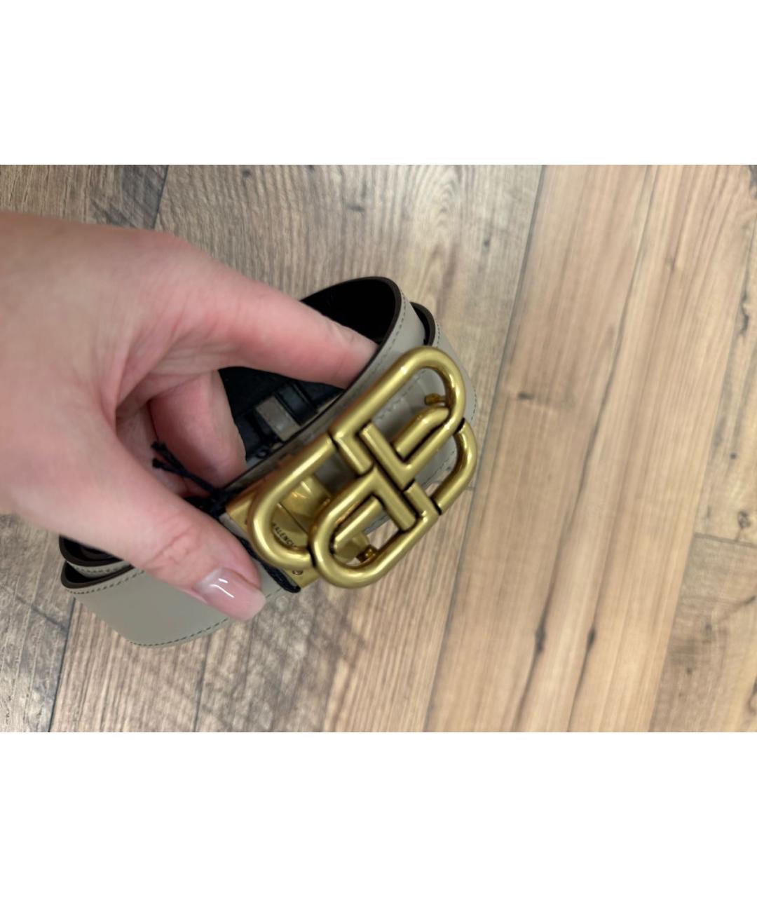 BALENCIAGA Черный кожаный ремень, фото 7