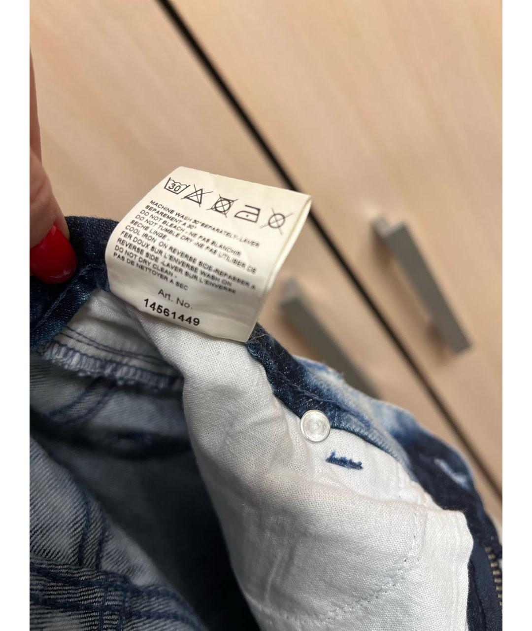 PIERRE BALMAIN Голубые хлопковые джинсы слим, фото 7