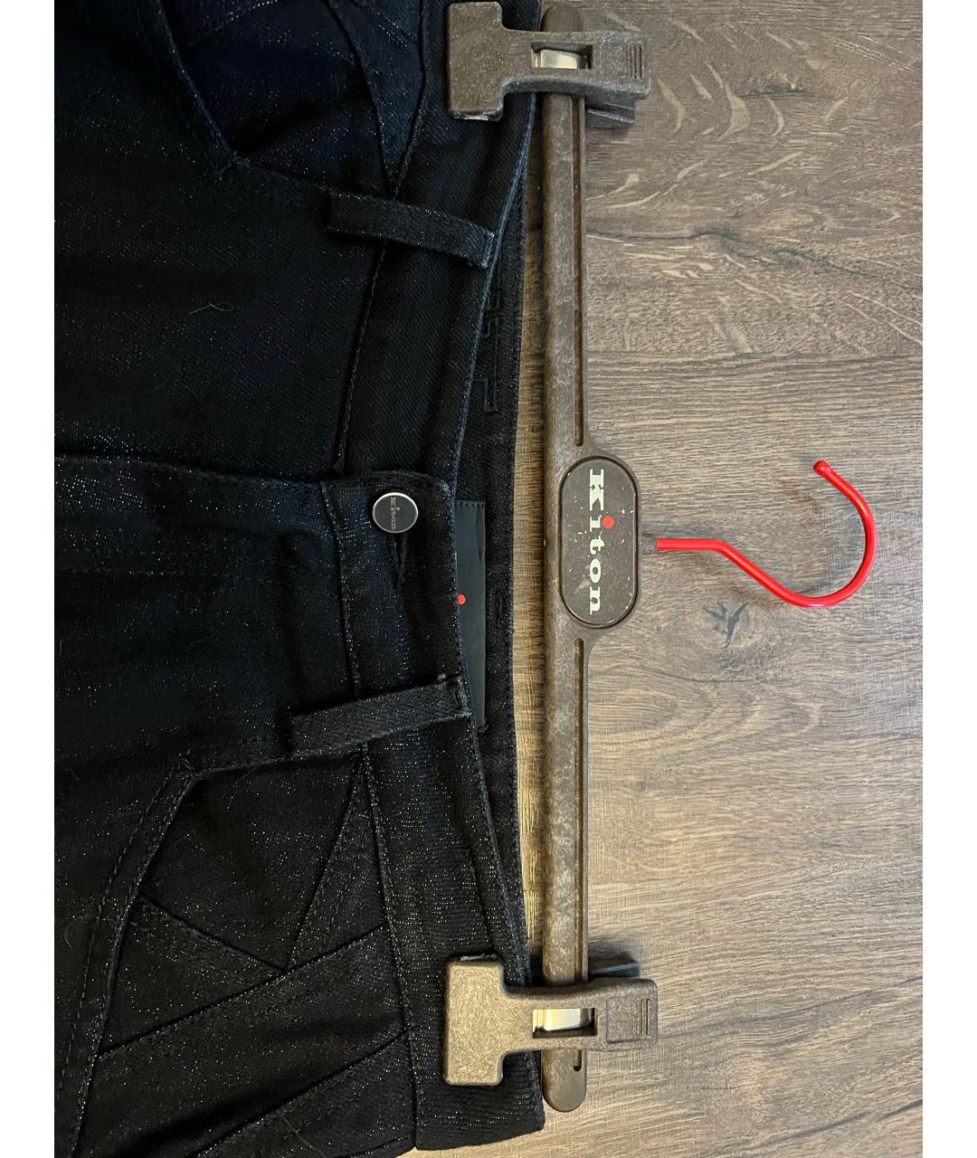 KITON Черные хлопковые джинсы клеш, фото 8