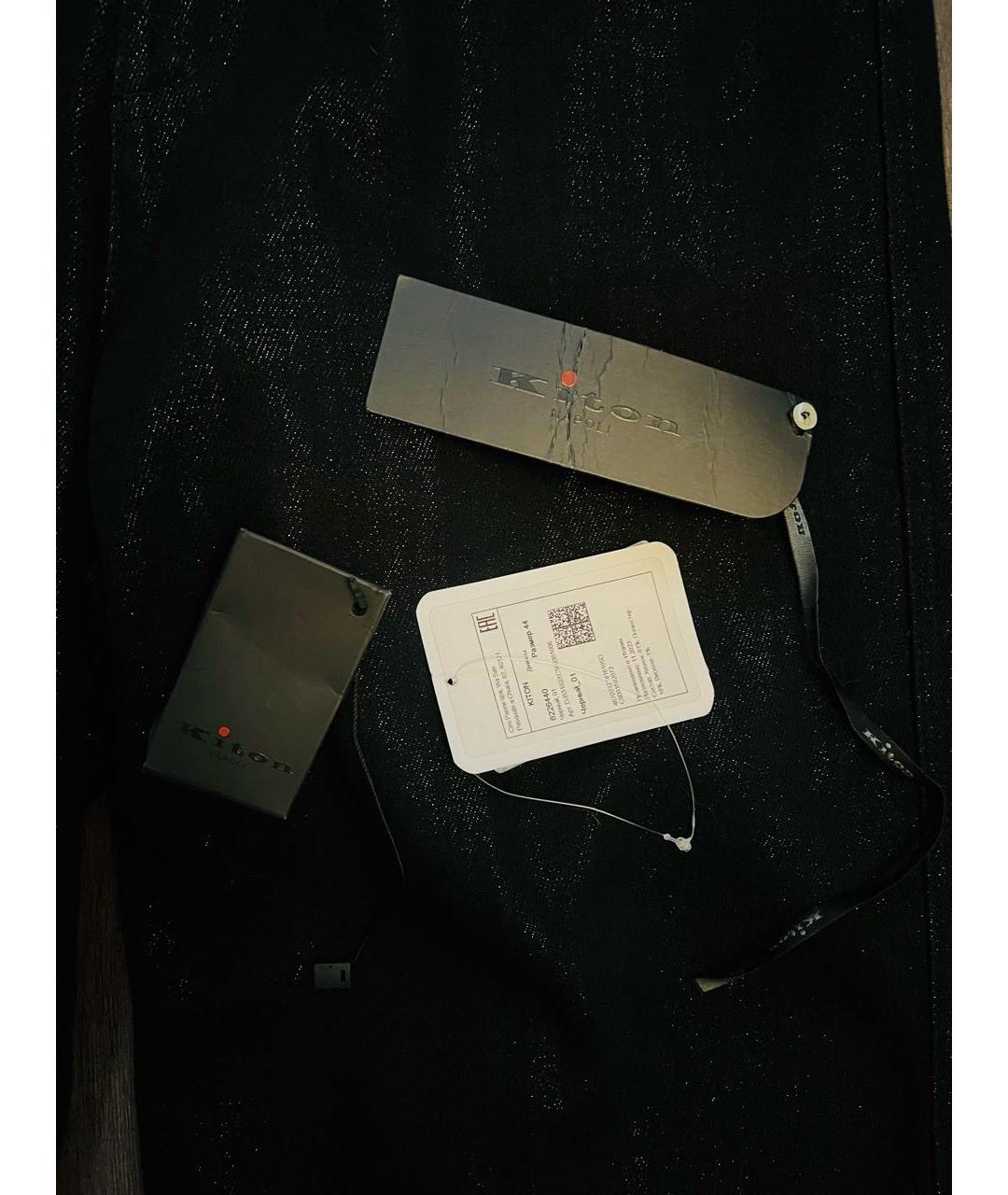 KITON Черные хлопковые джинсы клеш, фото 5