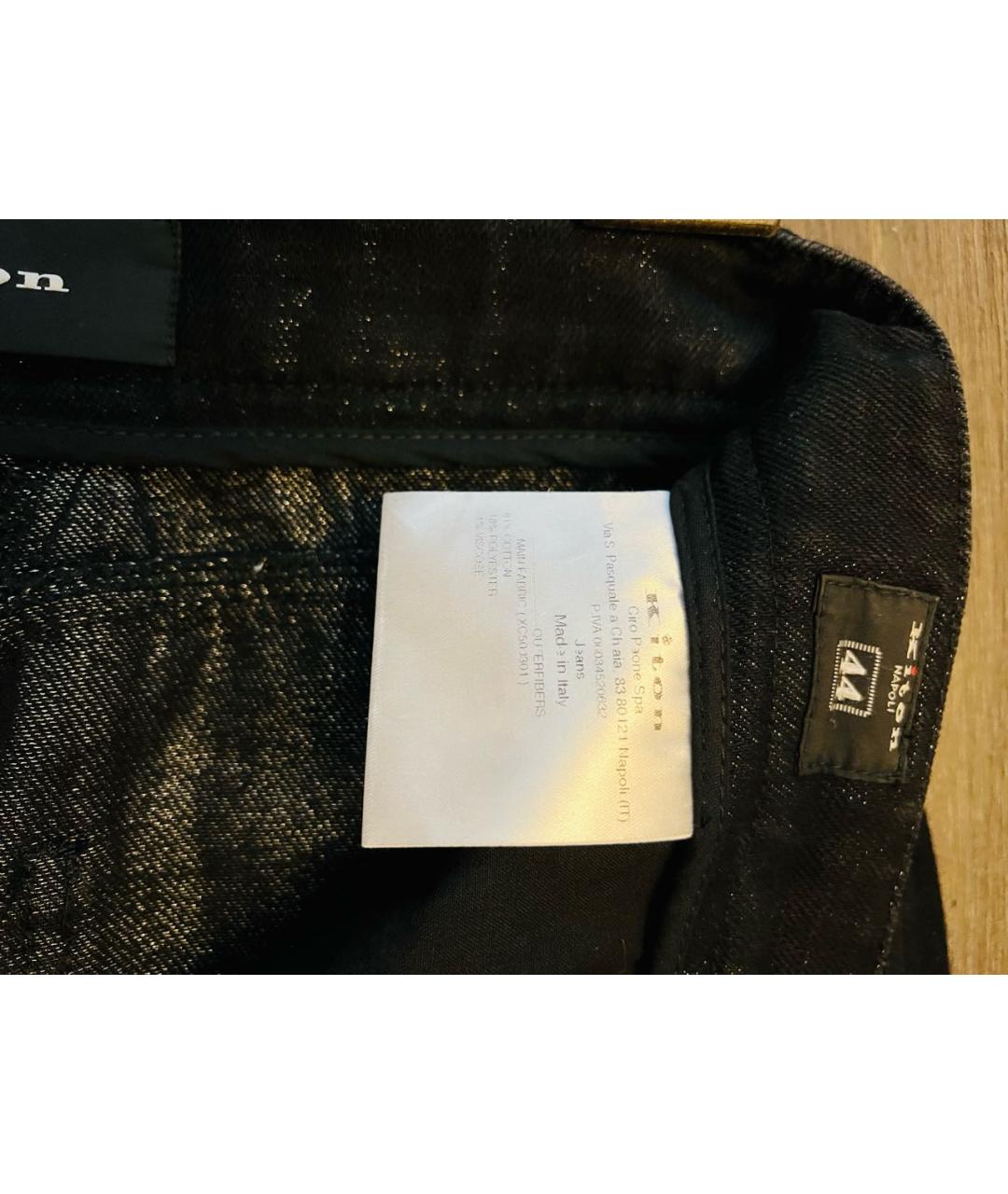 KITON Черные хлопковые джинсы клеш, фото 6