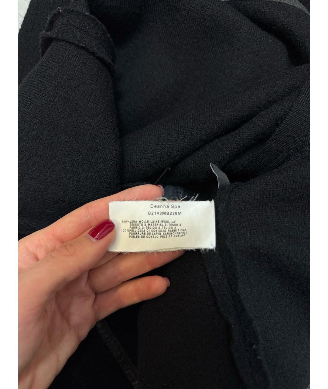 EMPORIO ARMANI Черное шерстяное пальто, фото 5