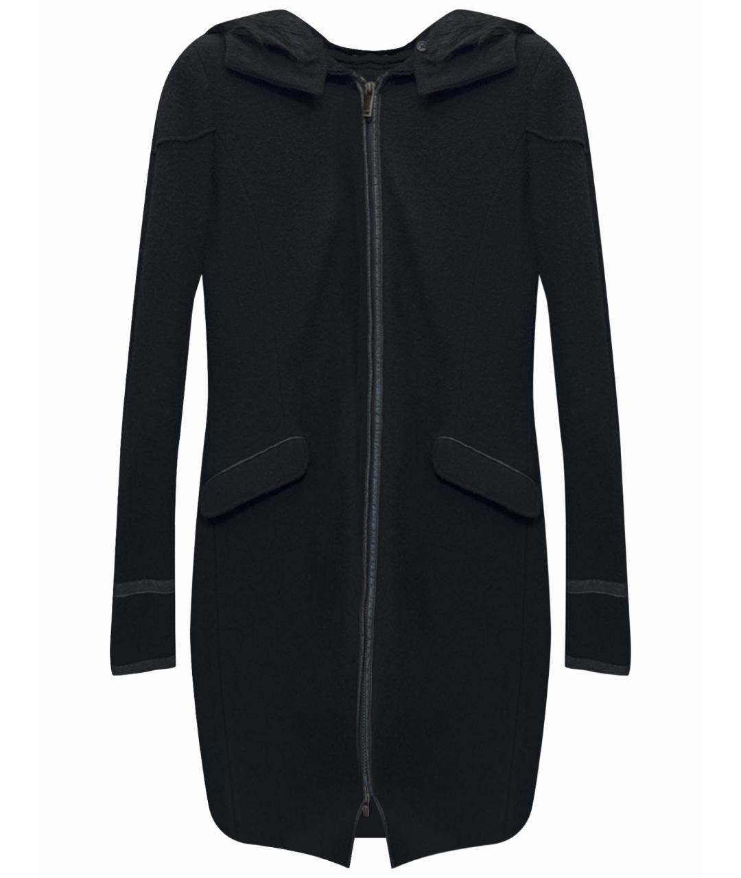 EMPORIO ARMANI Черное шерстяное пальто, фото 1