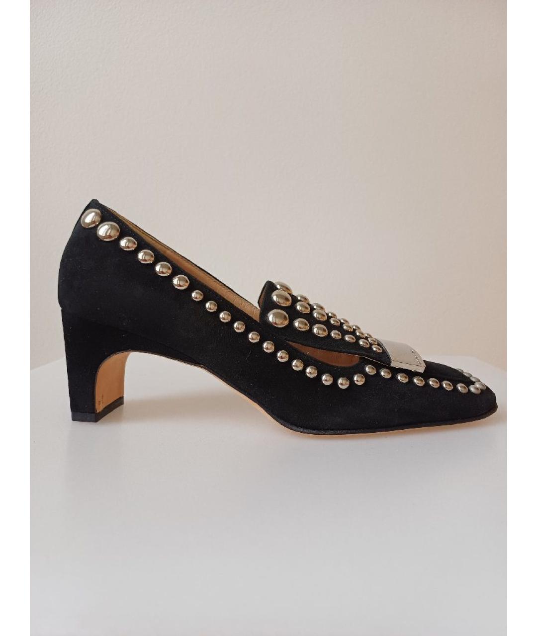 SERGIO ROSSI Черные замшевые туфли, фото 10