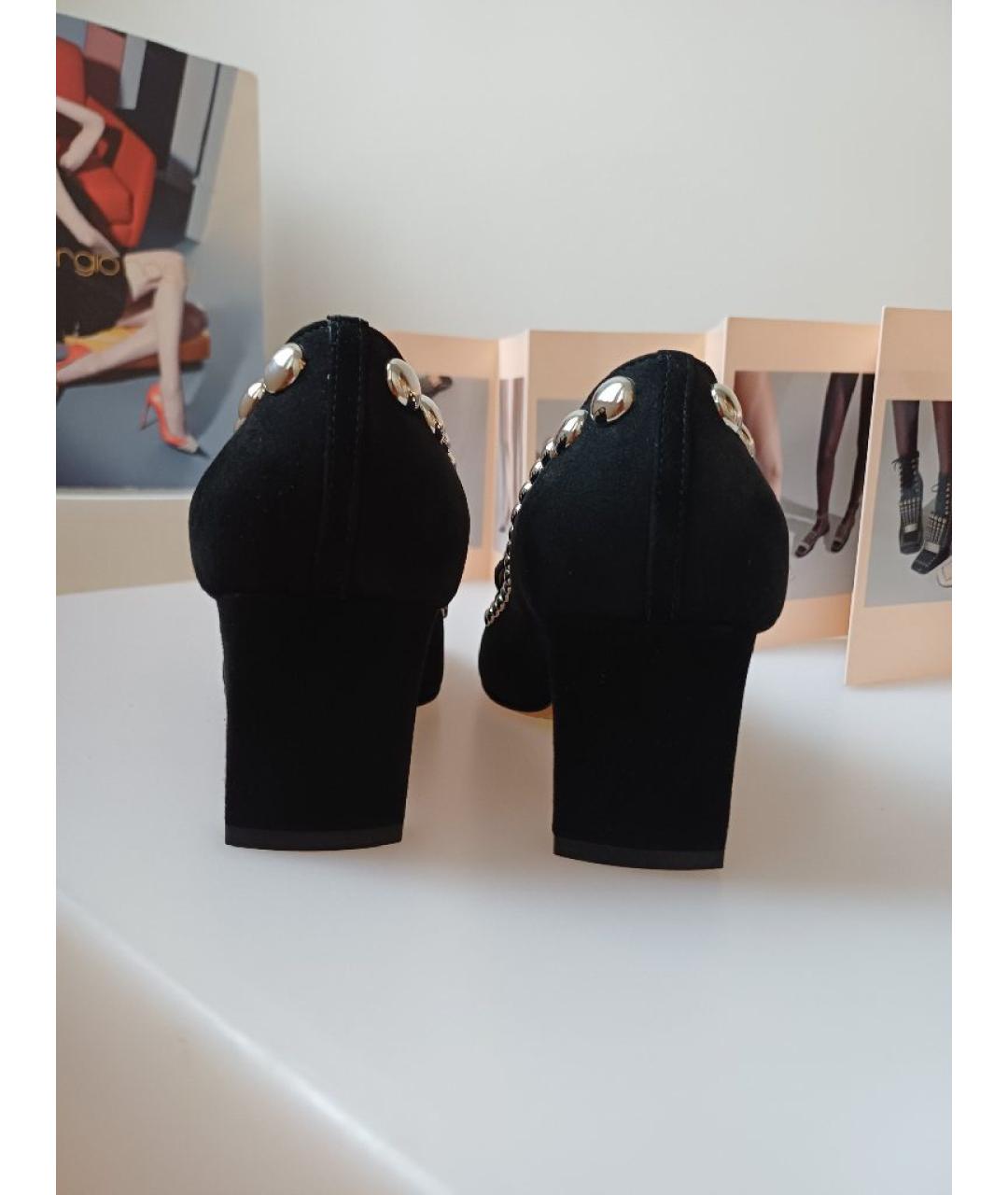 SERGIO ROSSI Черные замшевые туфли, фото 8