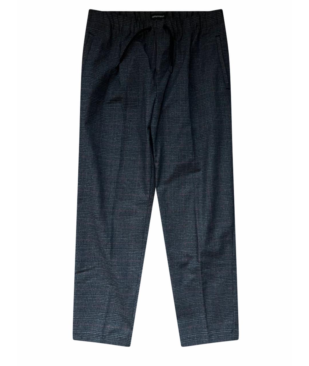 EMPORIO ARMANI Антрацитовые полиэстеровые брюки и шорты, фото 1