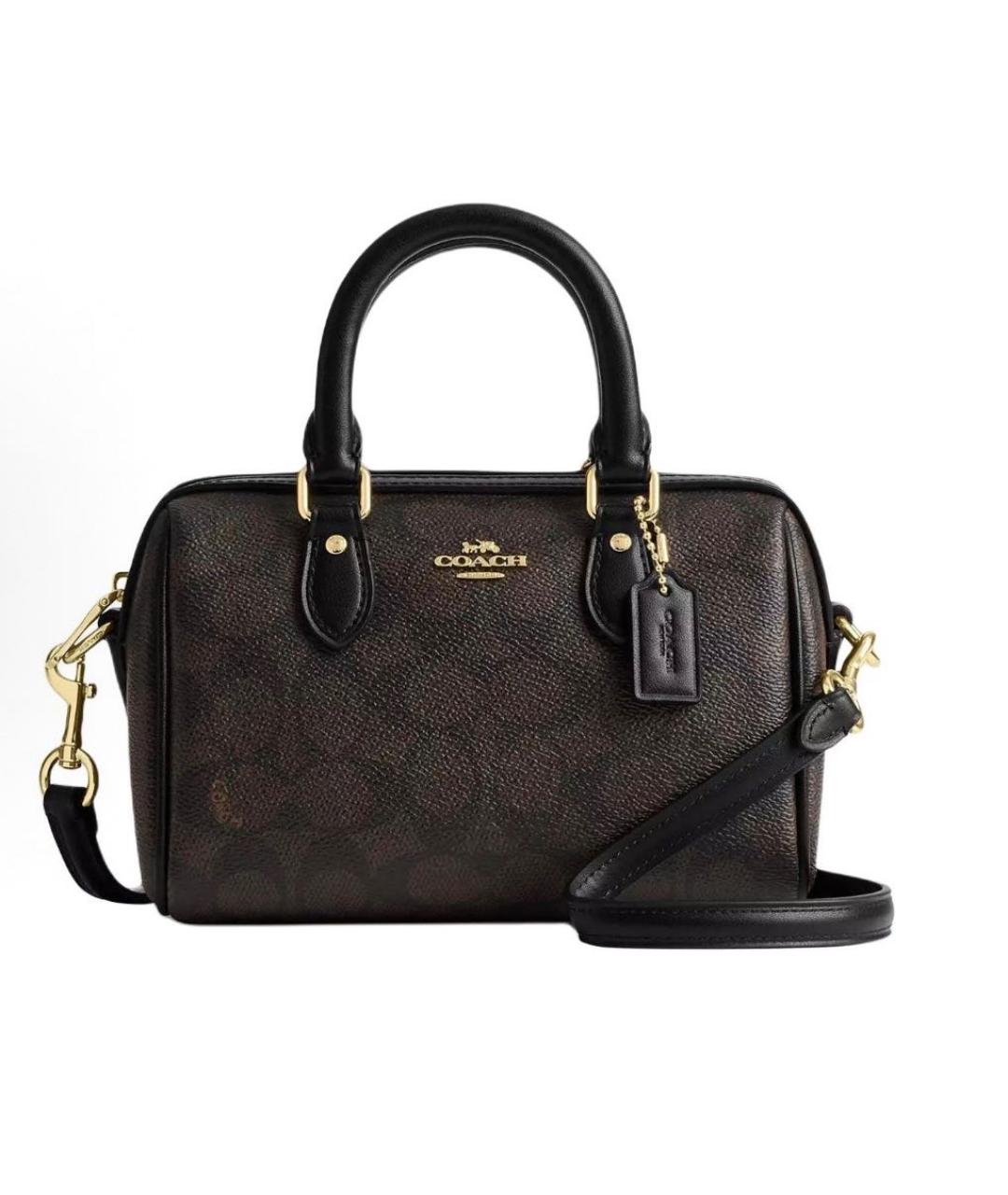 COACH Коричневая сумка с короткими ручками, фото 1