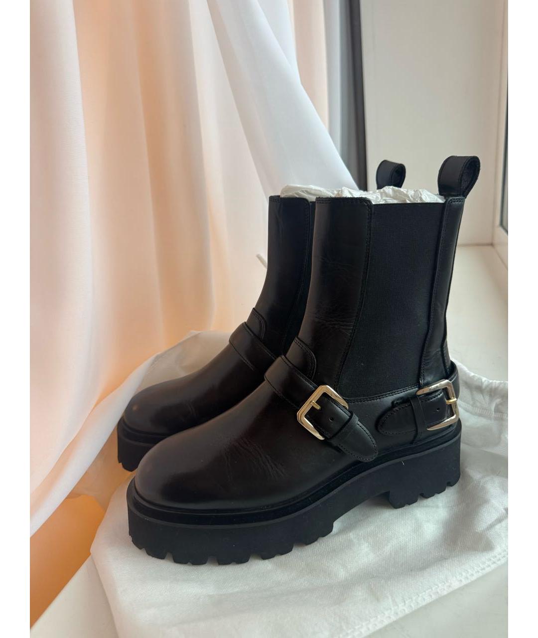 SANDRO Черные кожаные ботинки, фото 3