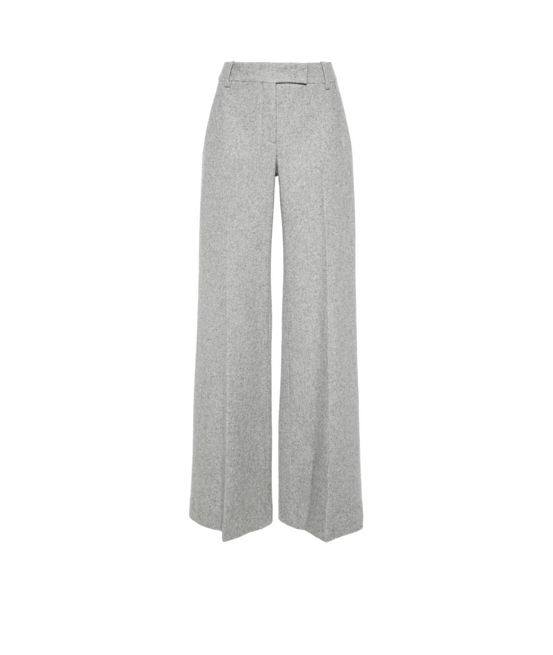ERMANNO SCERVINO Серые шерстяные брюки широкие, фото 1