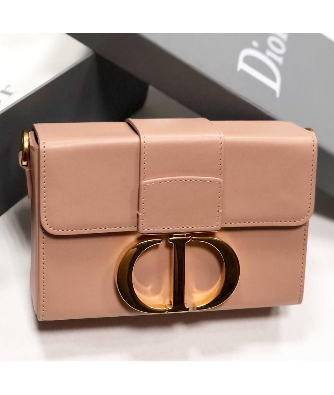 CHRISTIAN DIOR Розовая кожаная сумка через плечо, фото 3
