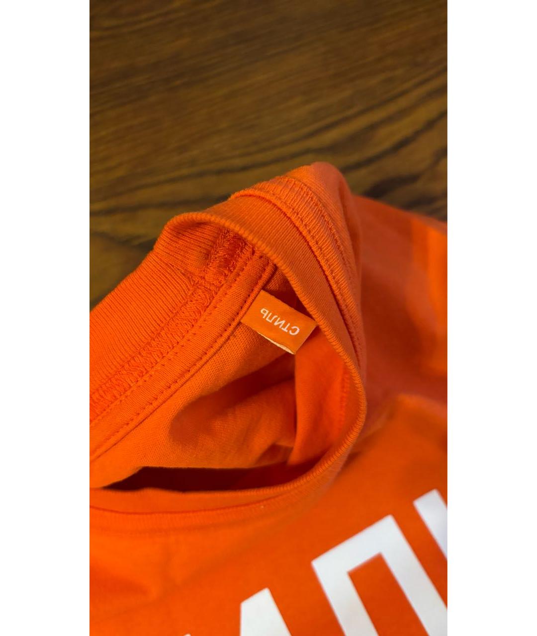 HERON PRESTON Оранжевая хлопковая футболка, фото 6