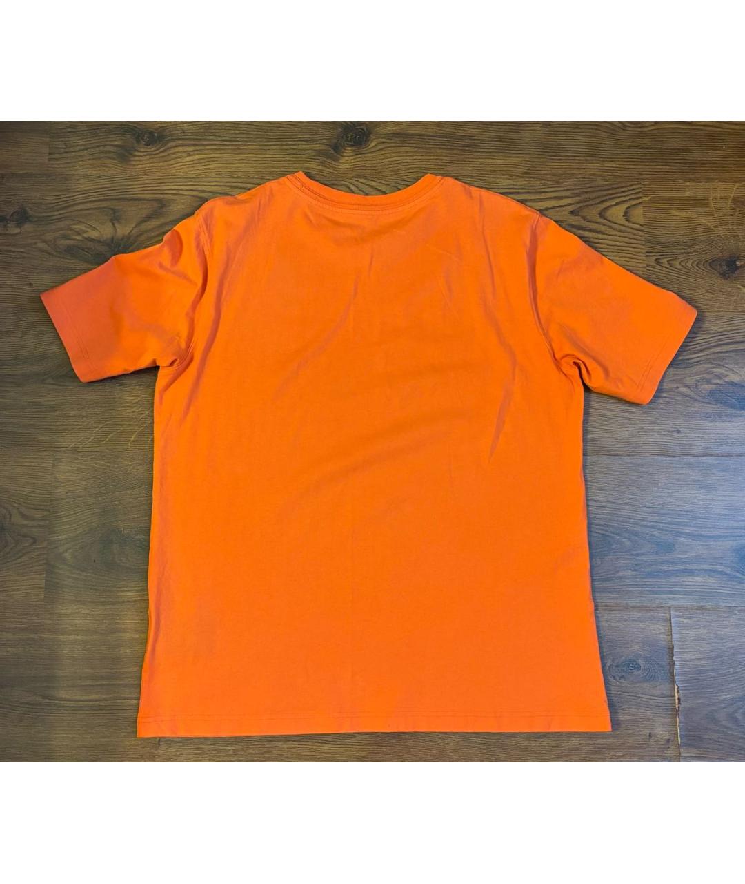 HERON PRESTON Оранжевая хлопковая футболка, фото 2