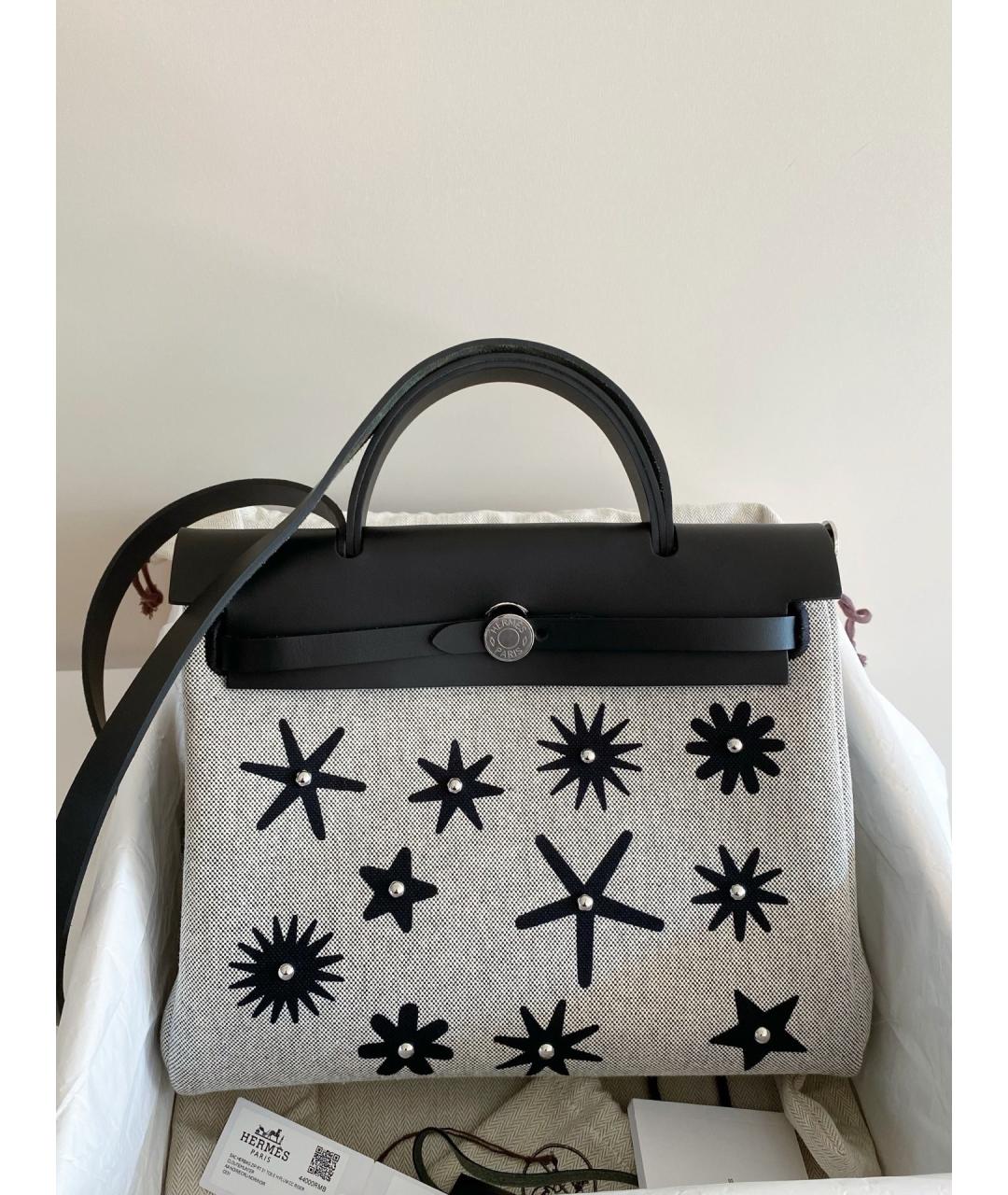 HERMES Серая тканевая сумка через плечо, фото 5