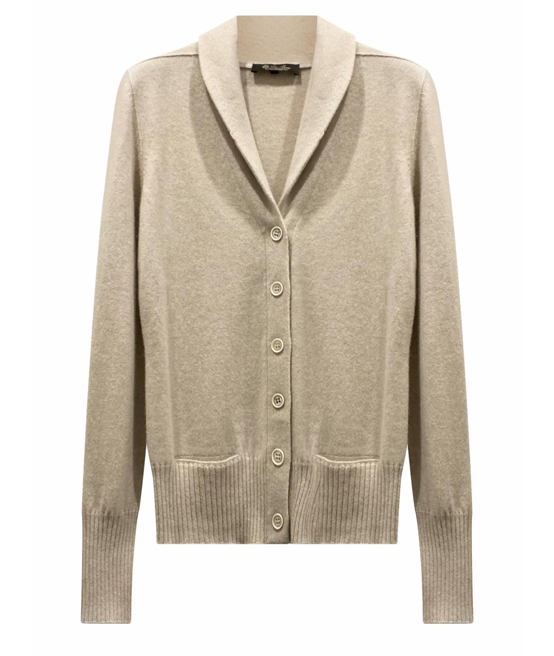 LORO PIANA Бежевый кашемировый кардиган, фото 1