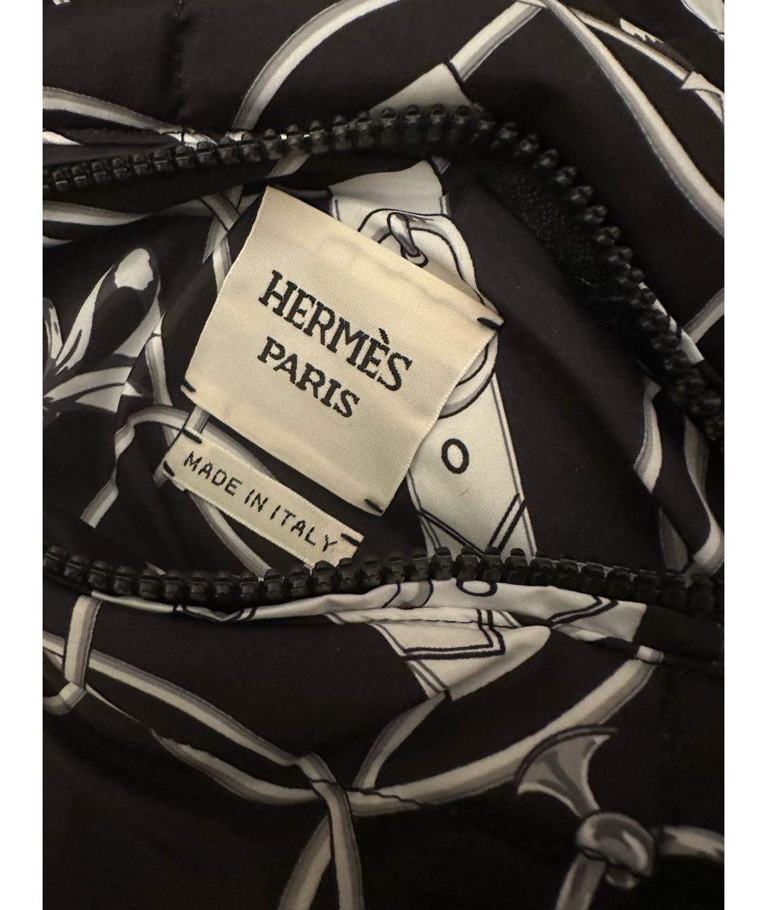 HERMES Черный полиамидовый пуховик, фото 3