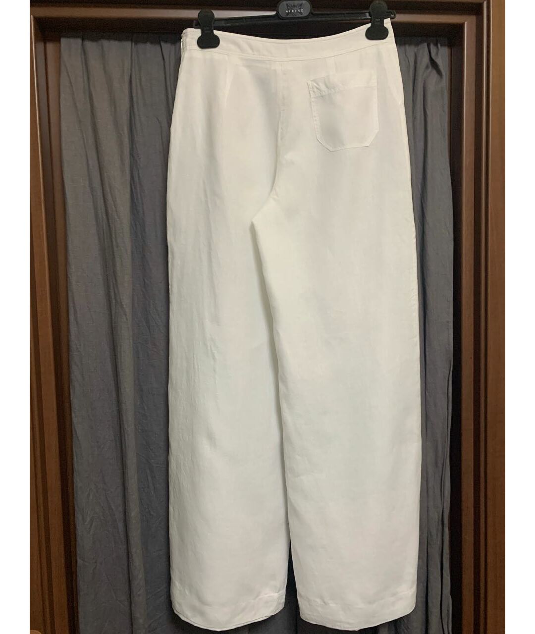 GIANFRANCO FERRE Белые льняные прямые брюки, фото 2
