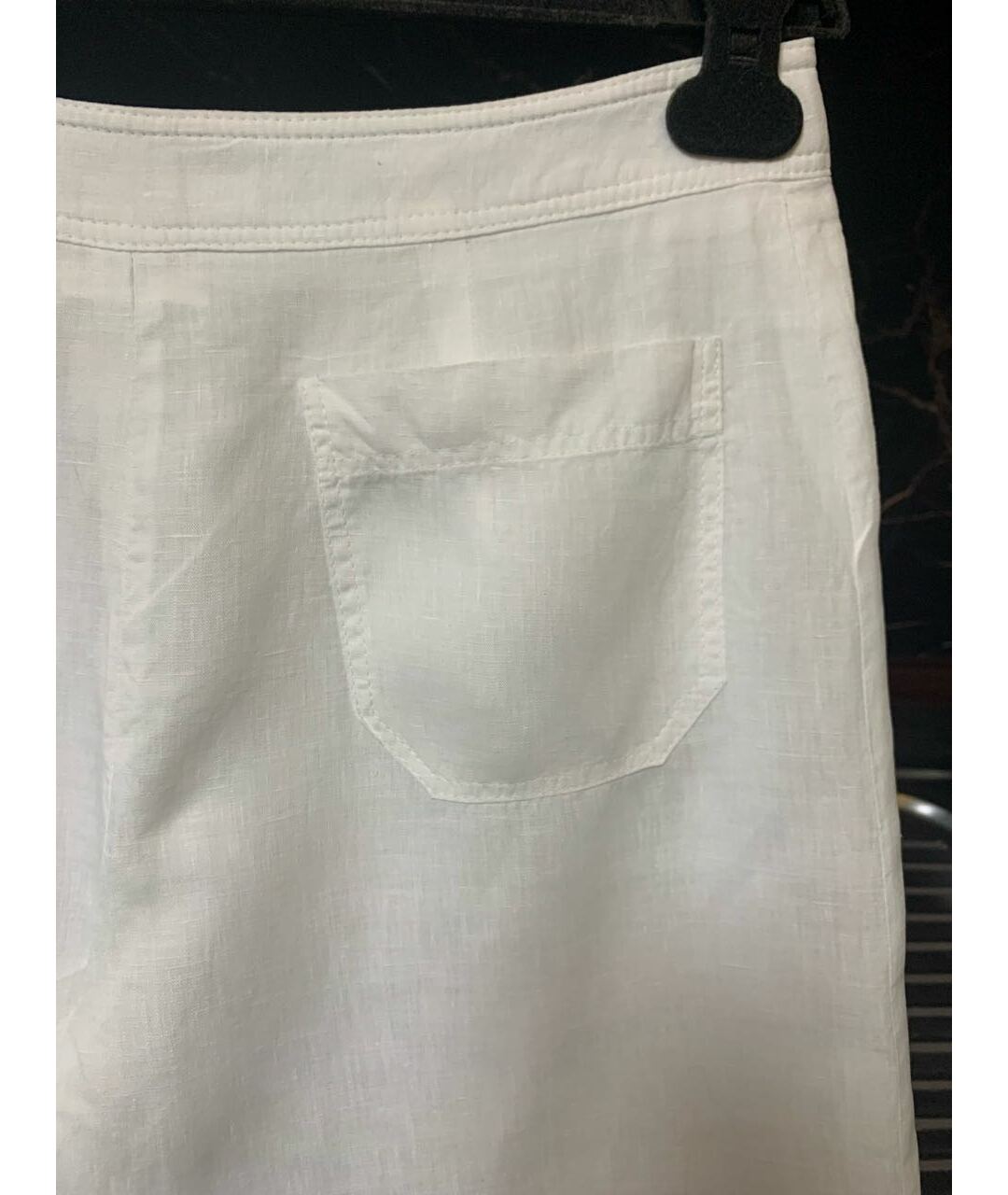 GIANFRANCO FERRE Белые льняные прямые брюки, фото 4