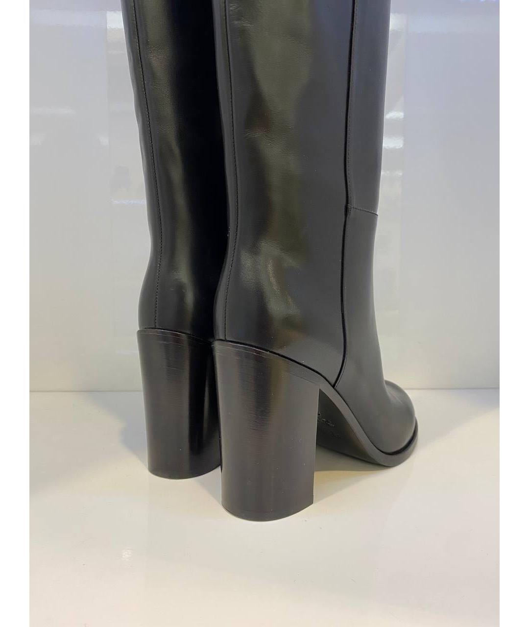 FENDI Черные кожаные сапоги, фото 3