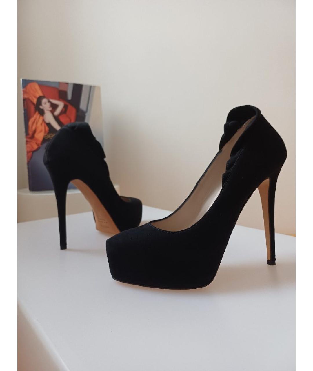 LE SILLA Черные замшевые туфли, фото 6