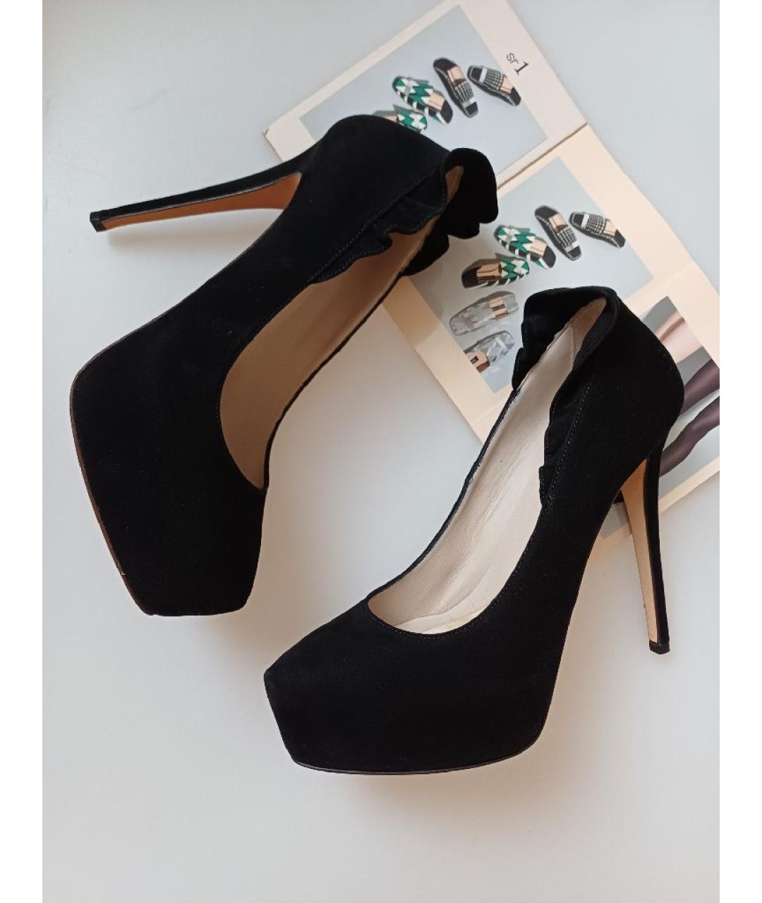 LE SILLA Черные замшевые туфли, фото 4