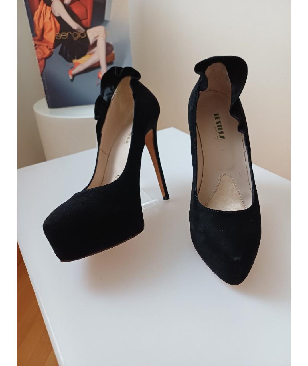 LE SILLA Черные замшевые туфли, фото 5