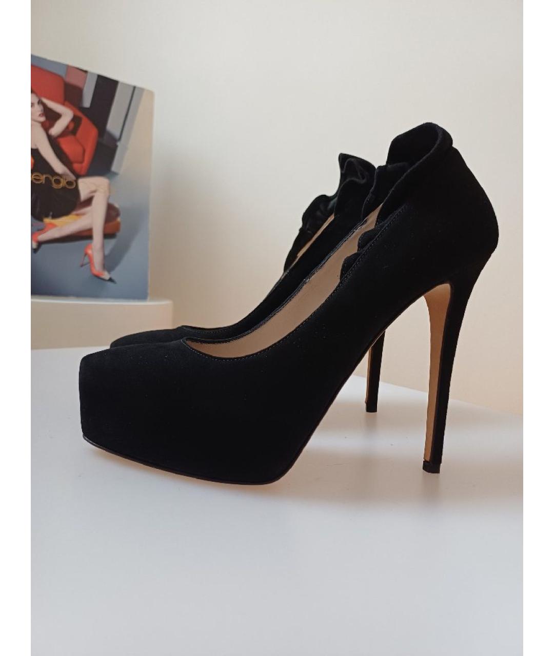 LE SILLA Черные замшевые туфли, фото 3