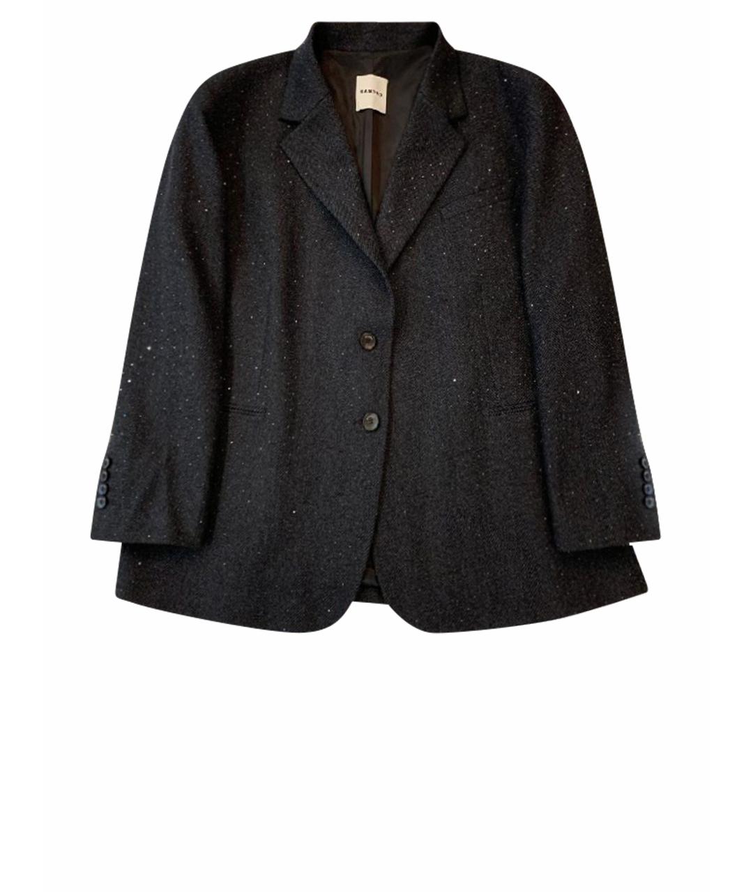 SANDRO Серый шерстяной костюм с брюками, фото 1