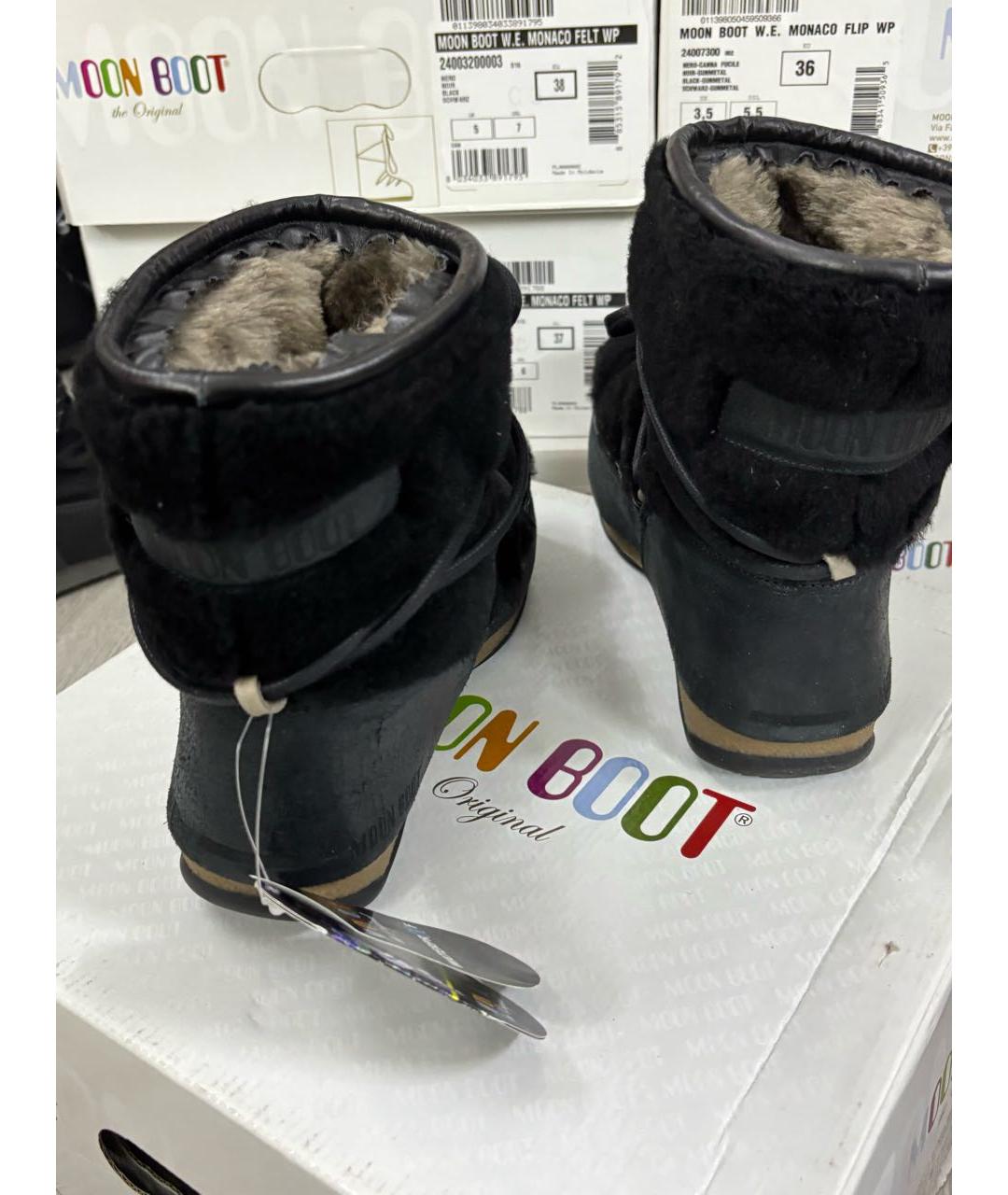 MOON BOOT Черные полусапоги, фото 4