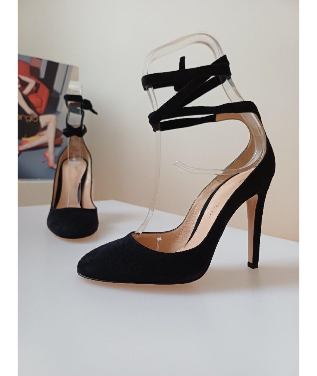 GIANVITO ROSSI Черные замшевые туфли, фото 4