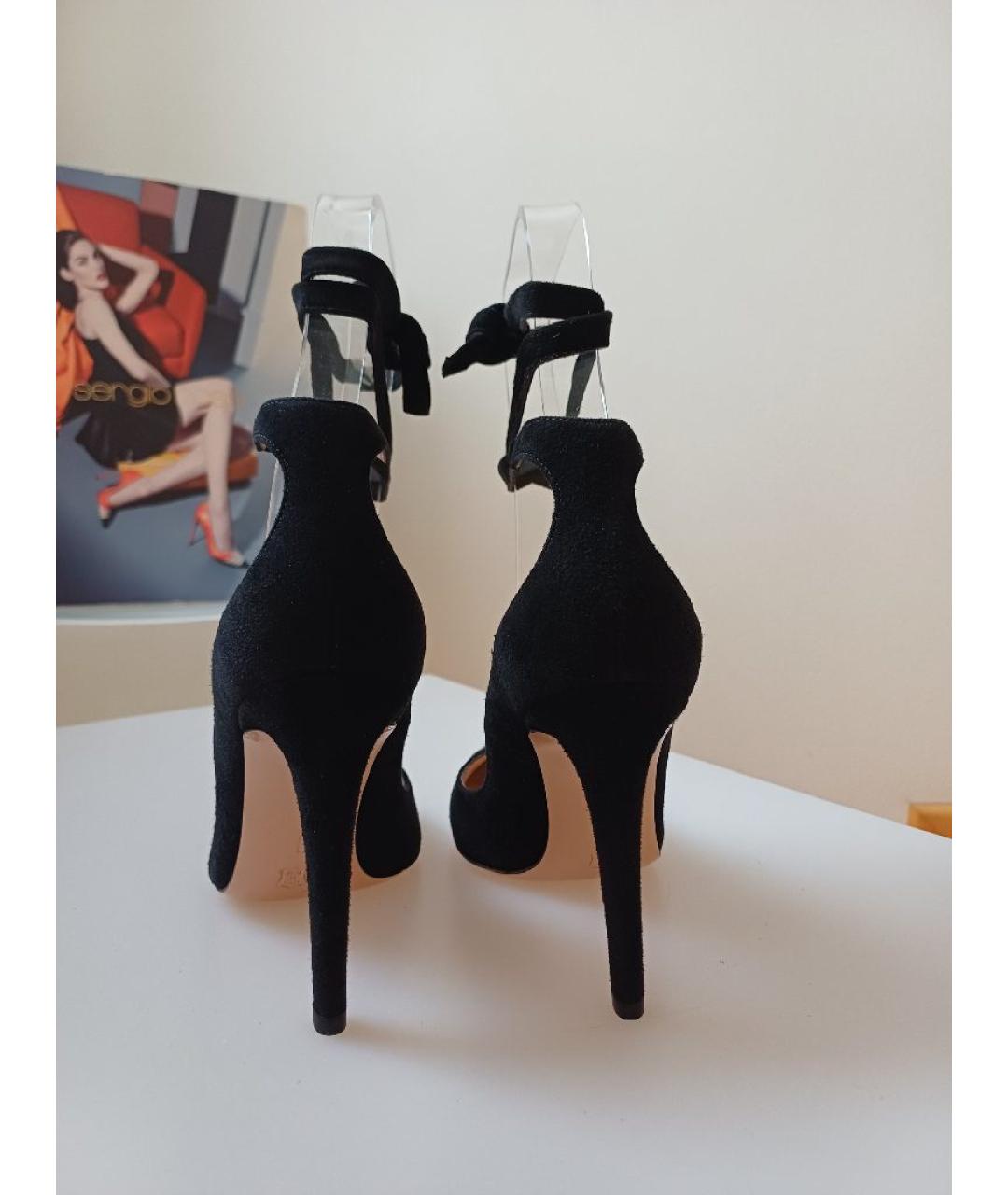 GIANVITO ROSSI Черные замшевые туфли, фото 7