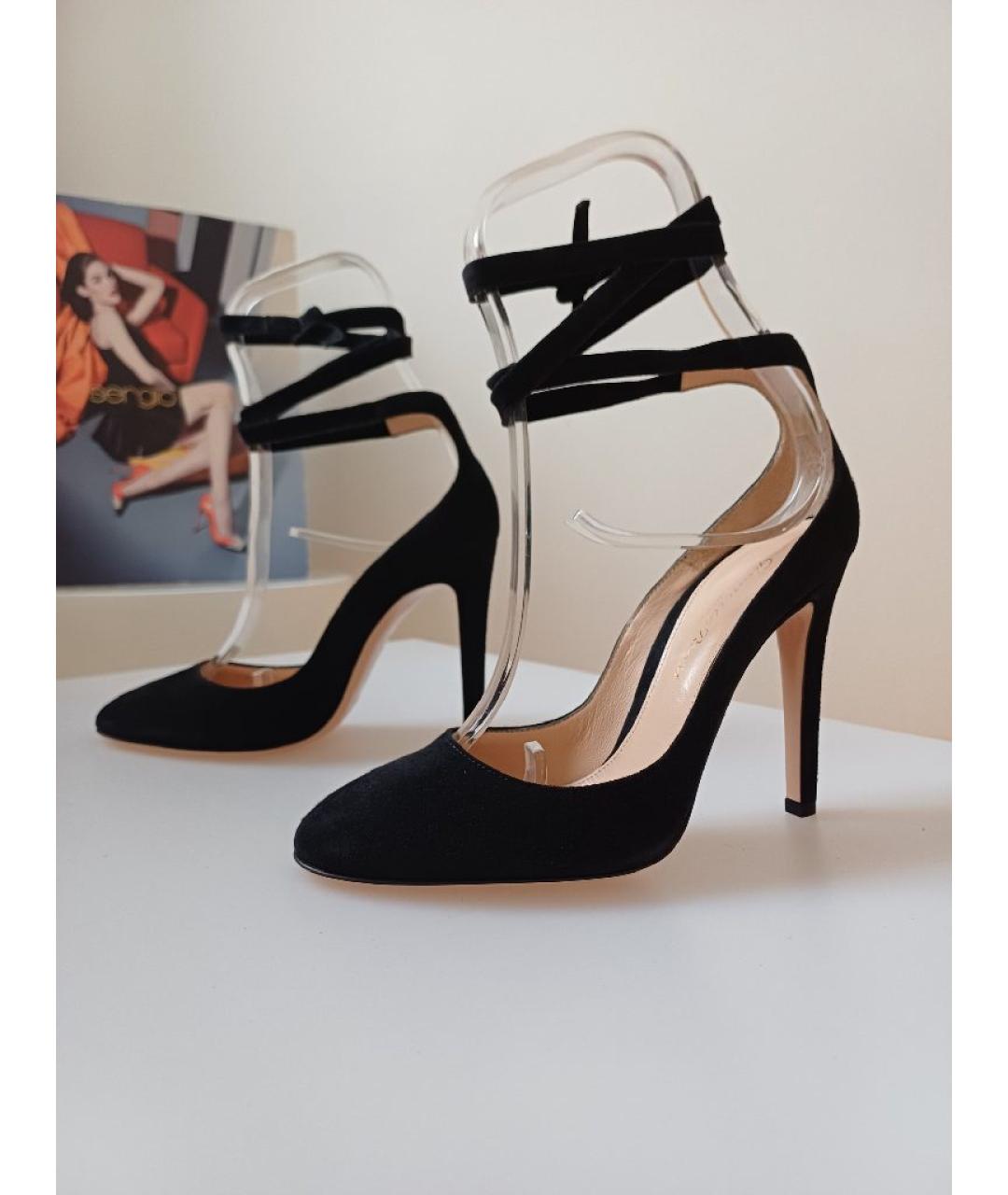 GIANVITO ROSSI Черные замшевые туфли, фото 3