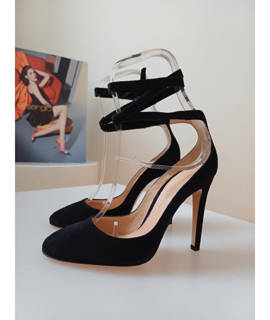 GIANVITO ROSSI Черные замшевые туфли, фото 2