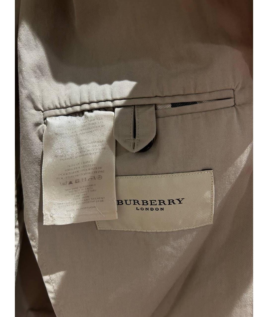 BURBERRY Бежевый хлопковый пиджак, фото 3