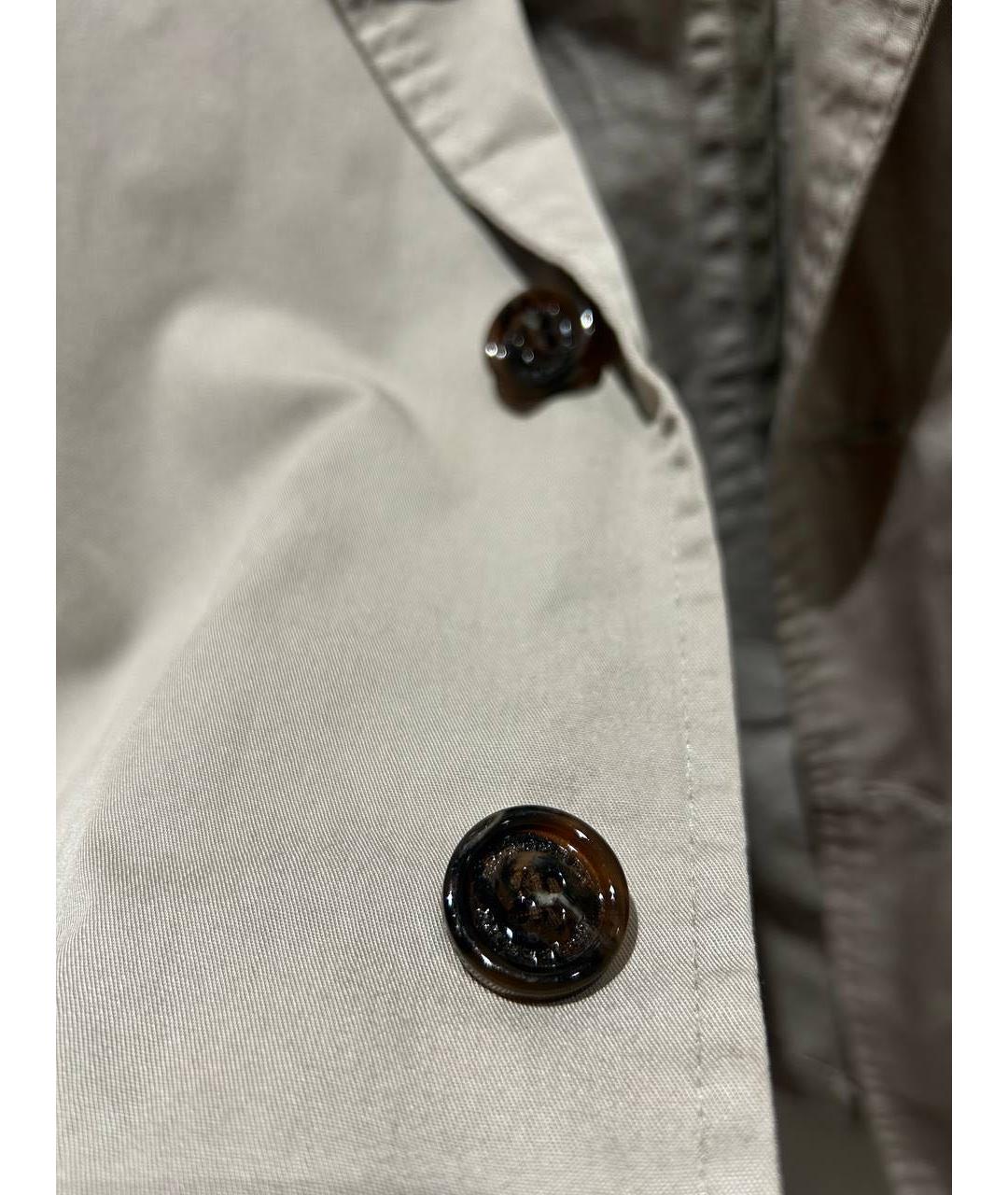 BURBERRY Бежевый хлопковый пиджак, фото 4