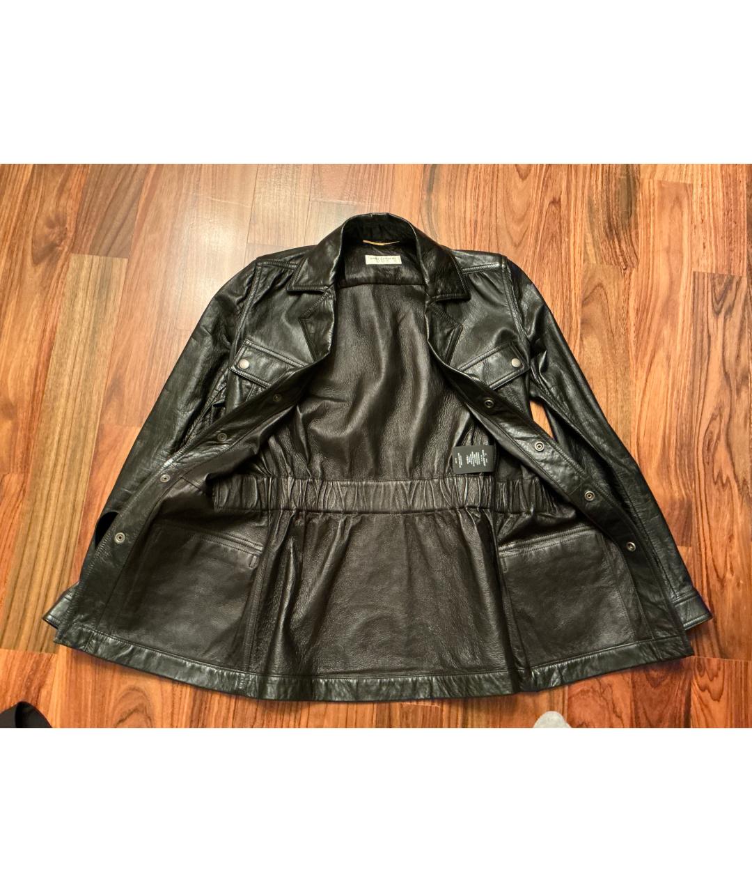 SAINT LAURENT Черная кожаная куртка, фото 5