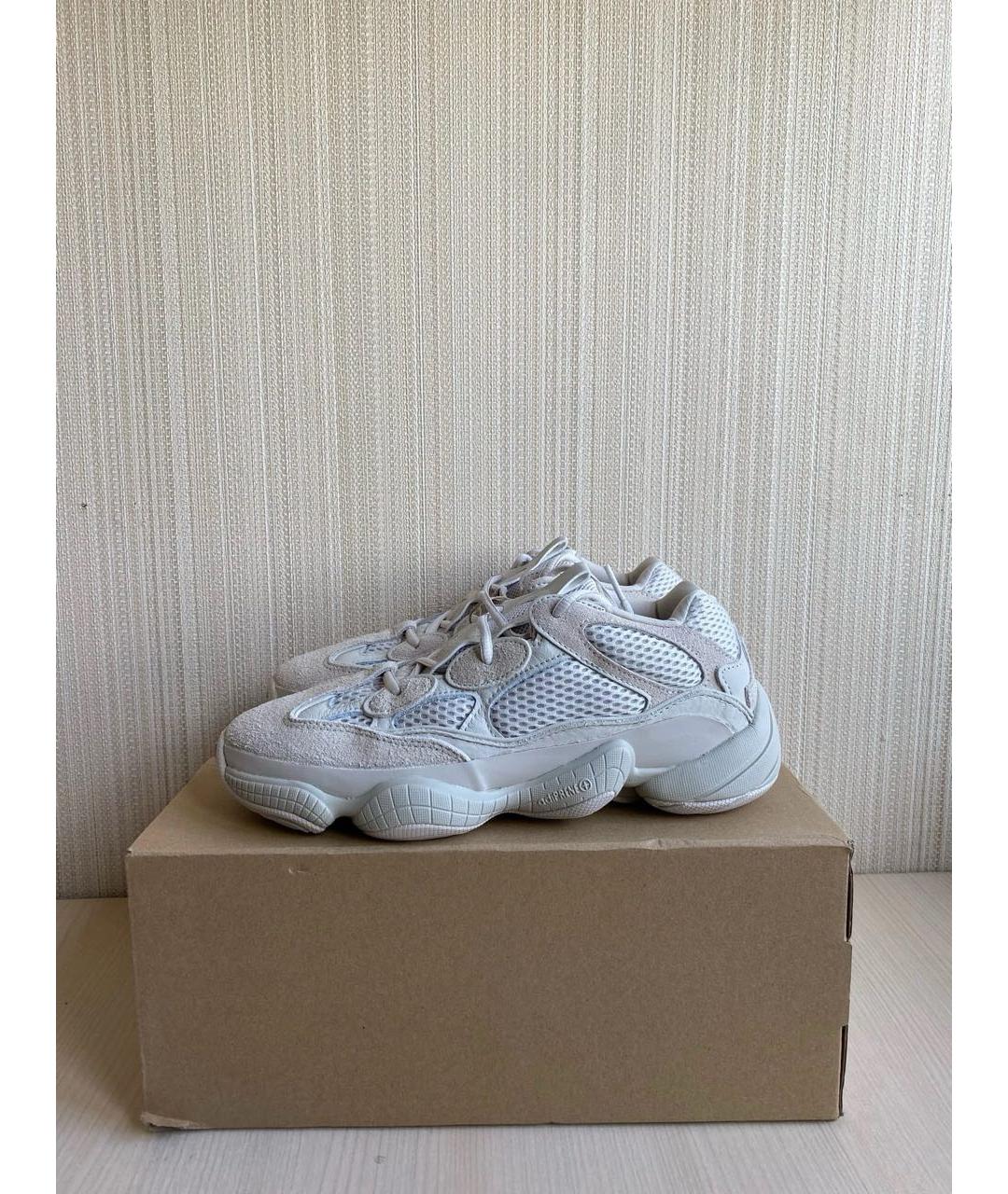 ADIDAS YEEZY Бежевые замшевые кроссовки, фото 3