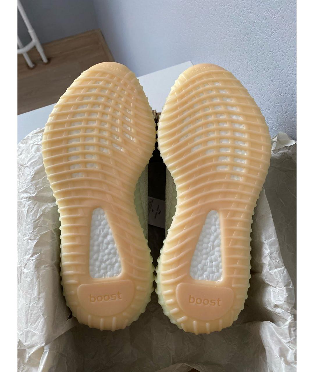 ADIDAS YEEZY Бежевые текстильные кроссовки, фото 5