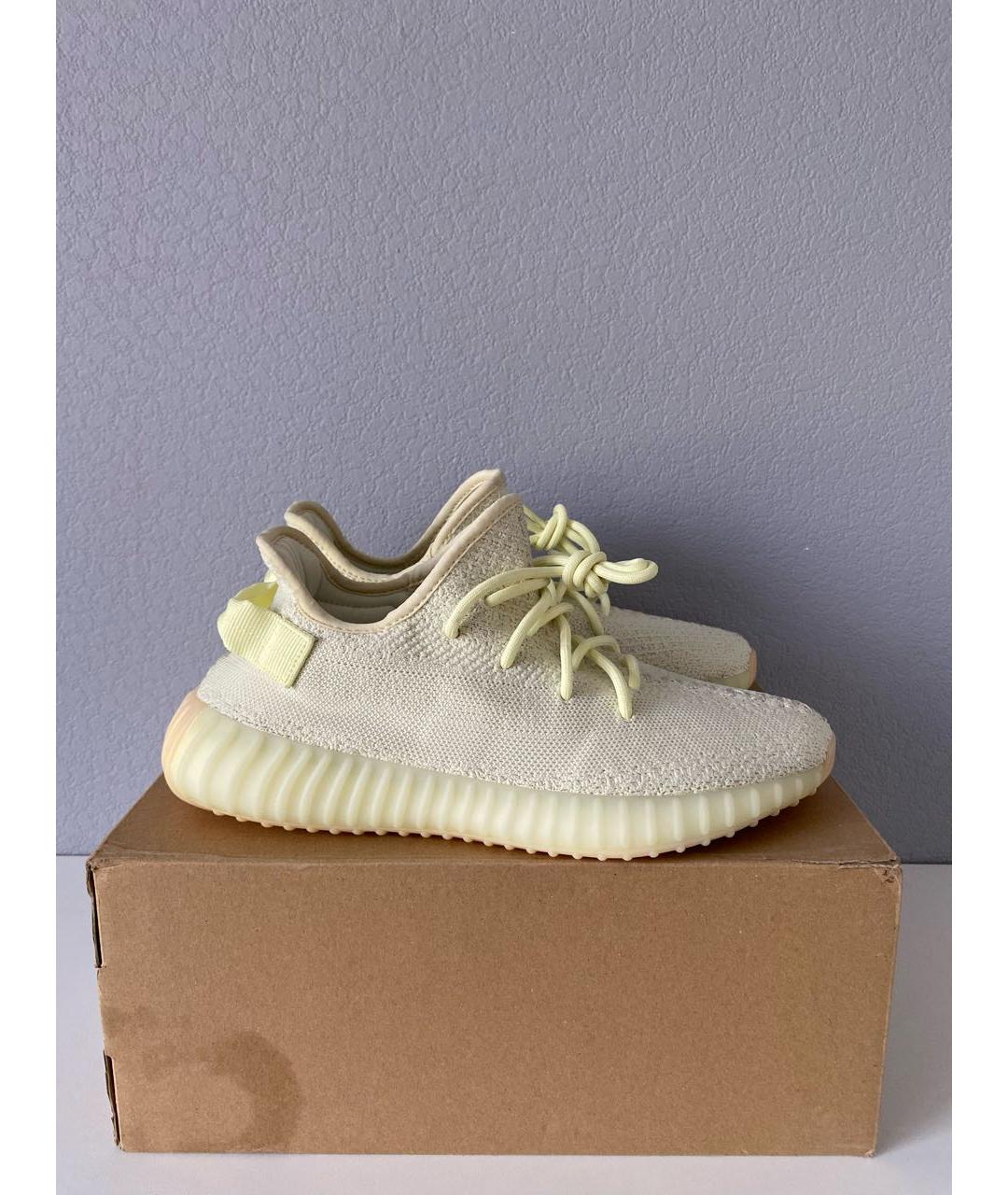 ADIDAS YEEZY Бежевые текстильные кроссовки, фото 4