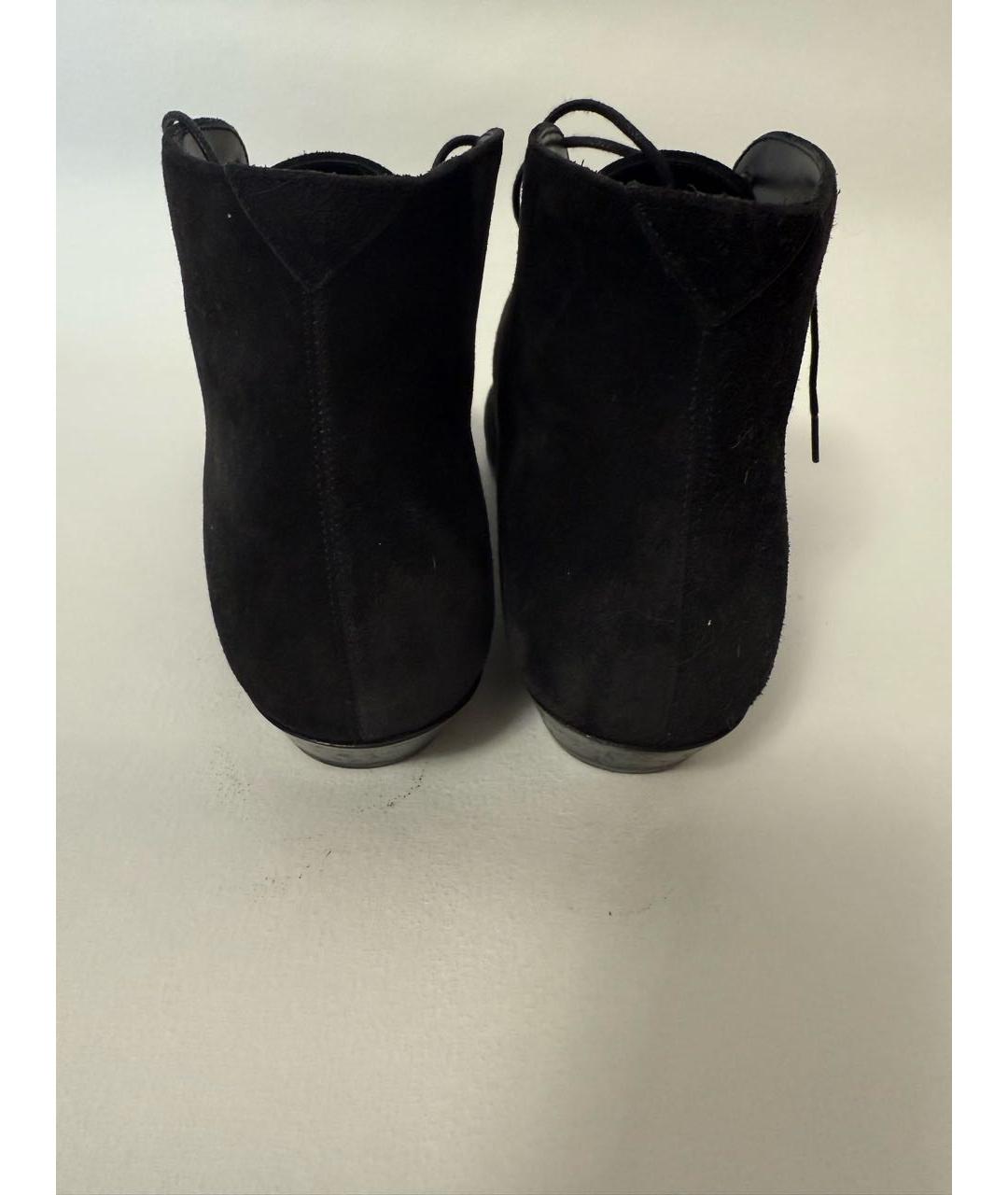 SAINT LAURENT Черные замшевые ботинки, фото 3
