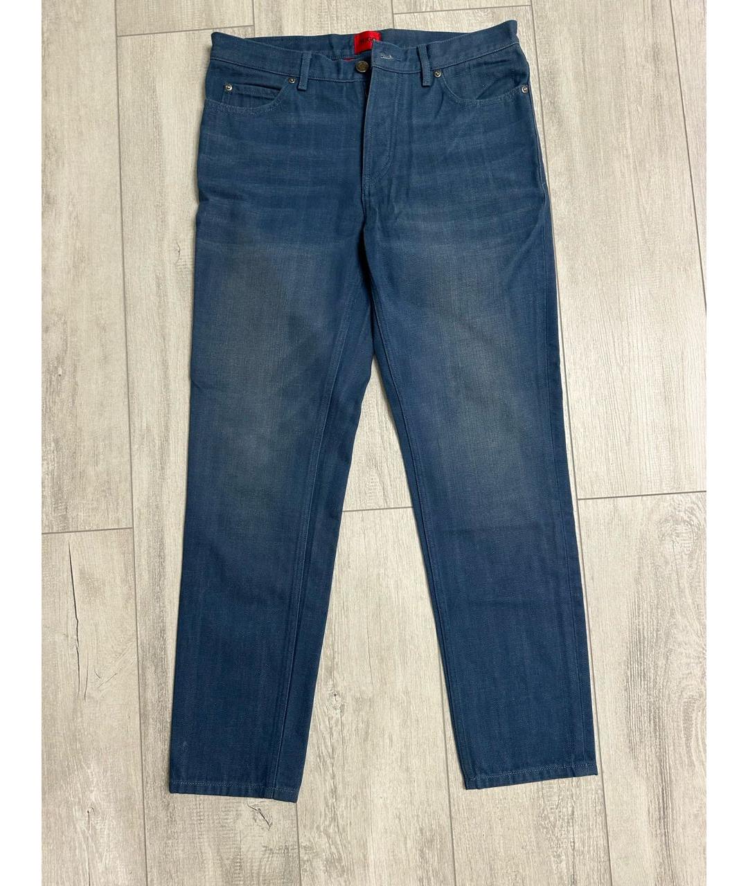 HUGO BOSS Синие хлопковые джинсы скинни, фото 7