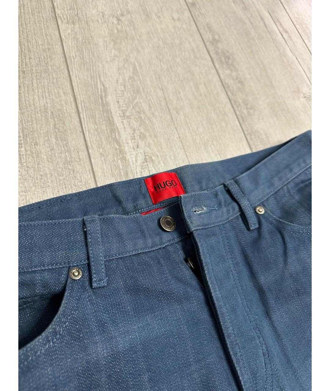 HUGO BOSS Синие хлопковые джинсы скинни, фото 4