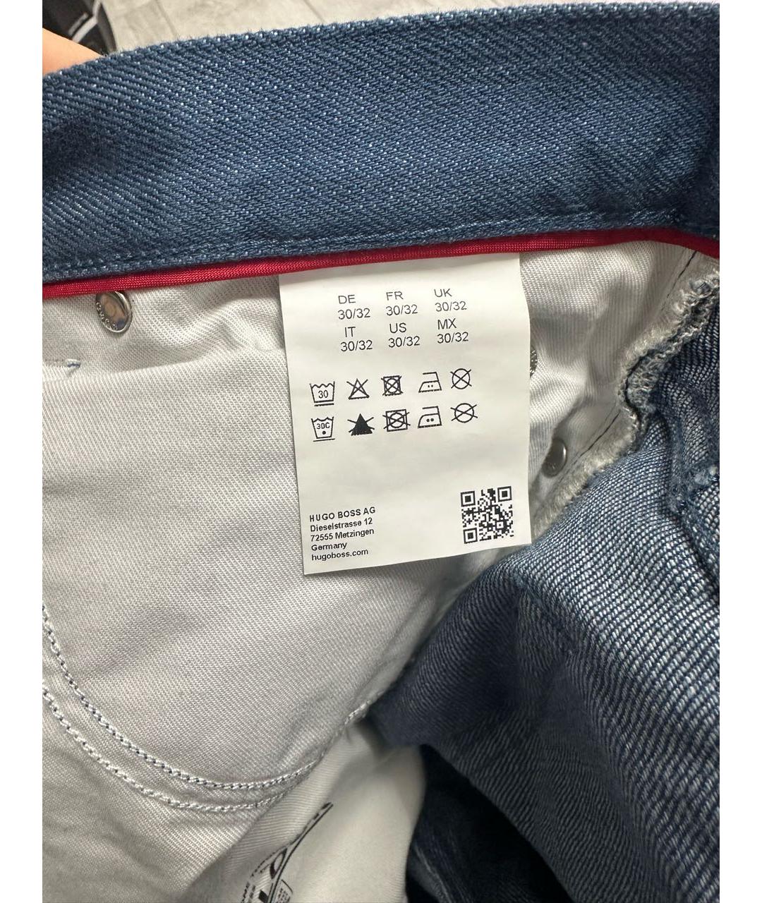 HUGO BOSS Синие хлопковые джинсы скинни, фото 5