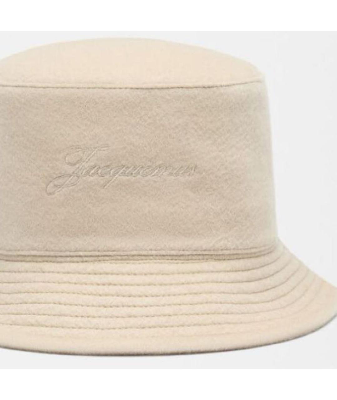 JACQUEMUS Бежевая кашемировая шапка, фото 3
