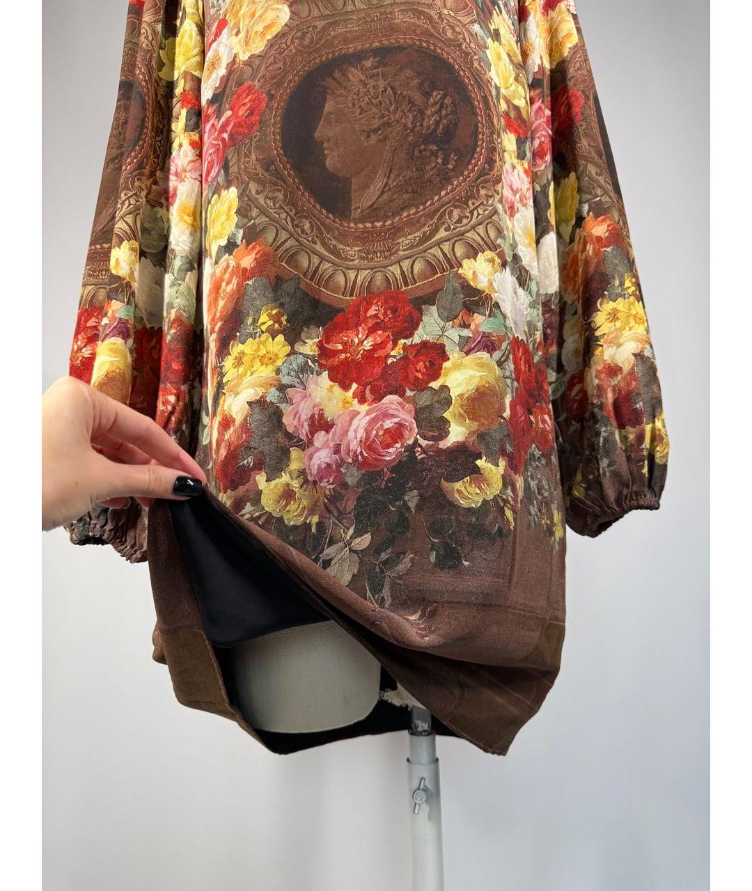 DOLCE&GABBANA Мульти шелковое коктейльное платье, фото 3