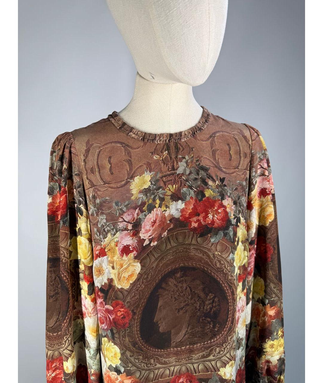 DOLCE&GABBANA Мульти шелковое коктейльное платье, фото 6