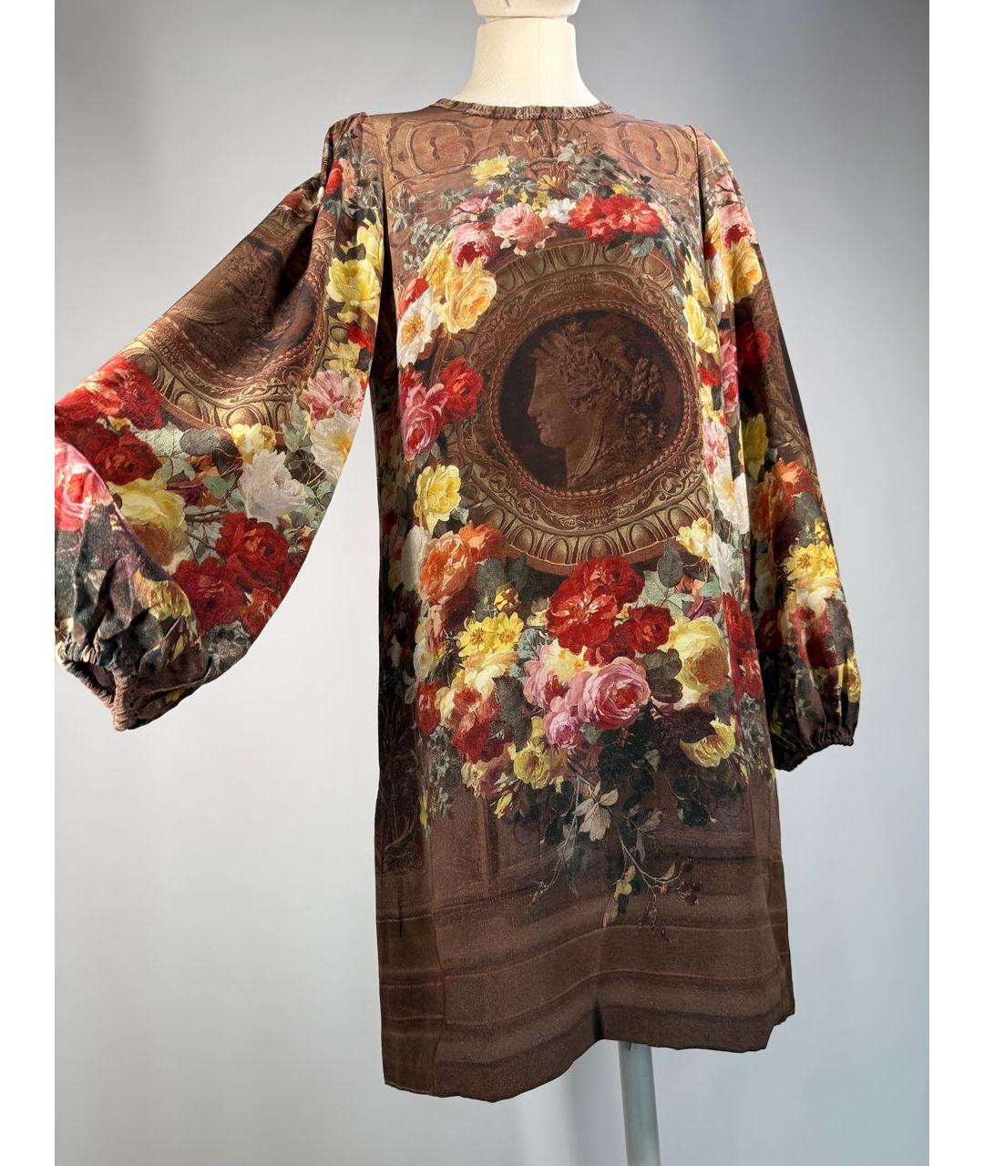 DOLCE&GABBANA Мульти шелковое коктейльное платье, фото 7