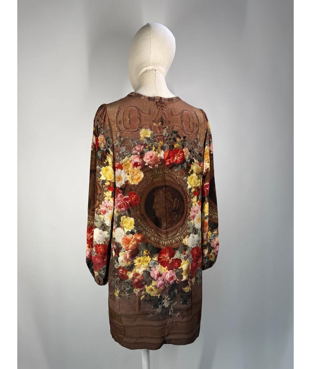 DOLCE&GABBANA Мульти шелковое коктейльное платье, фото 5