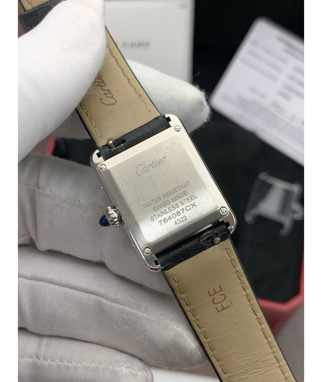 CARTIER Белые металлические часы, фото 2