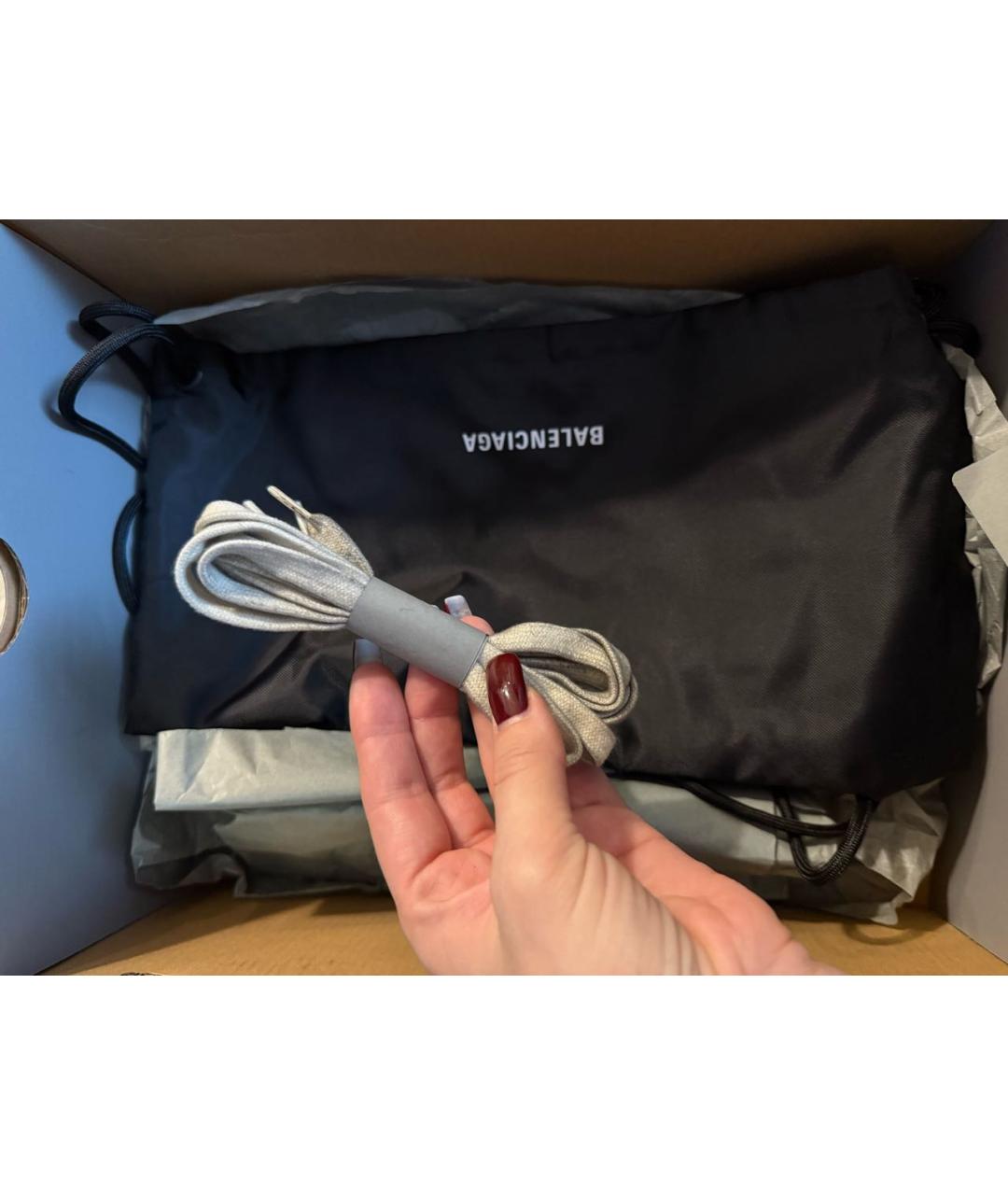 BALENCIAGA Серые текстильные кроссовки, фото 6