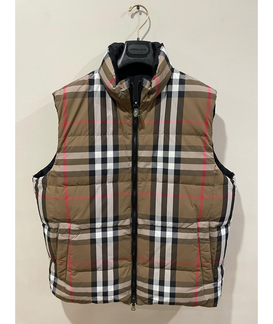 BURBERRY Черный полиэстеровый жилет, фото 4